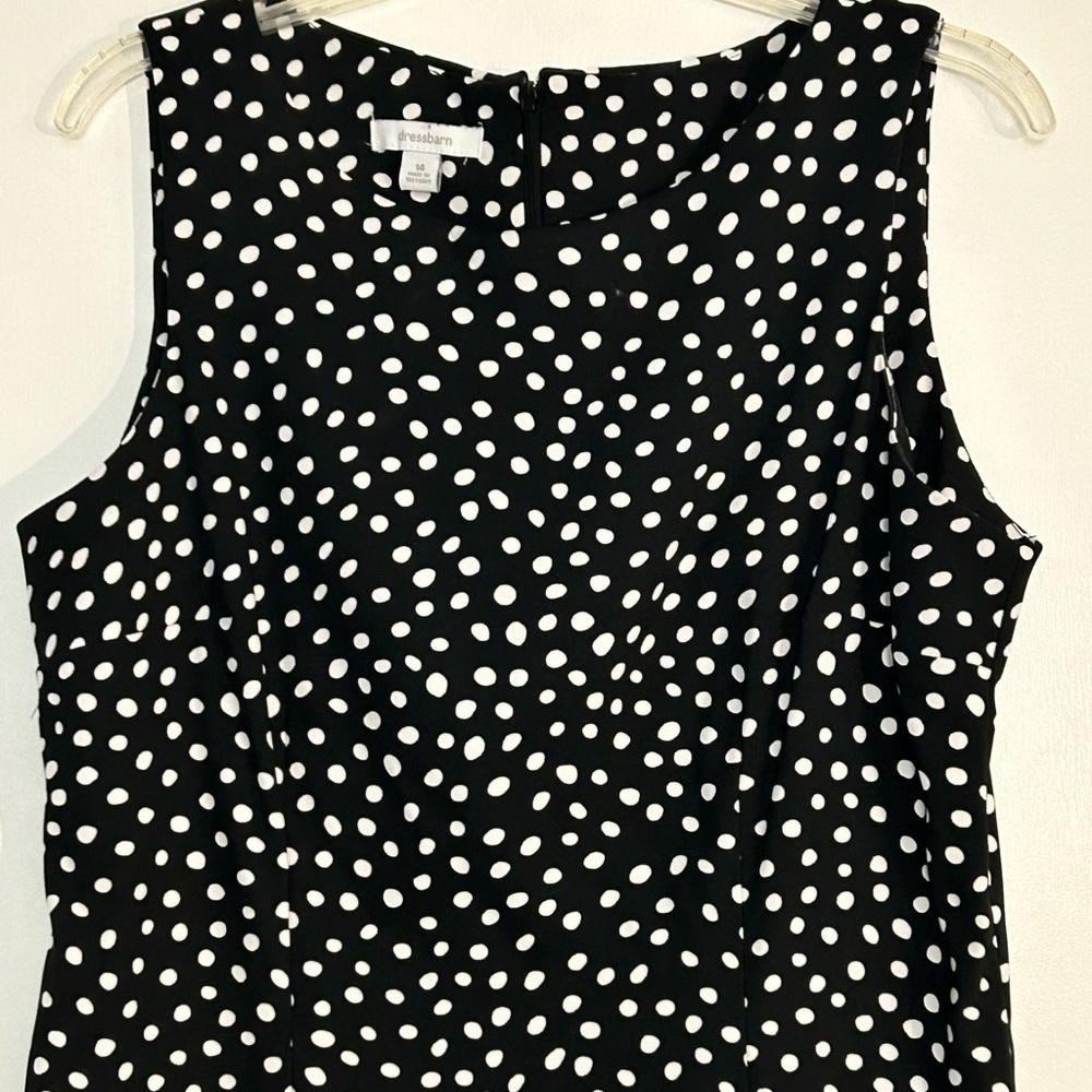 Women’s black and white polka dot dress